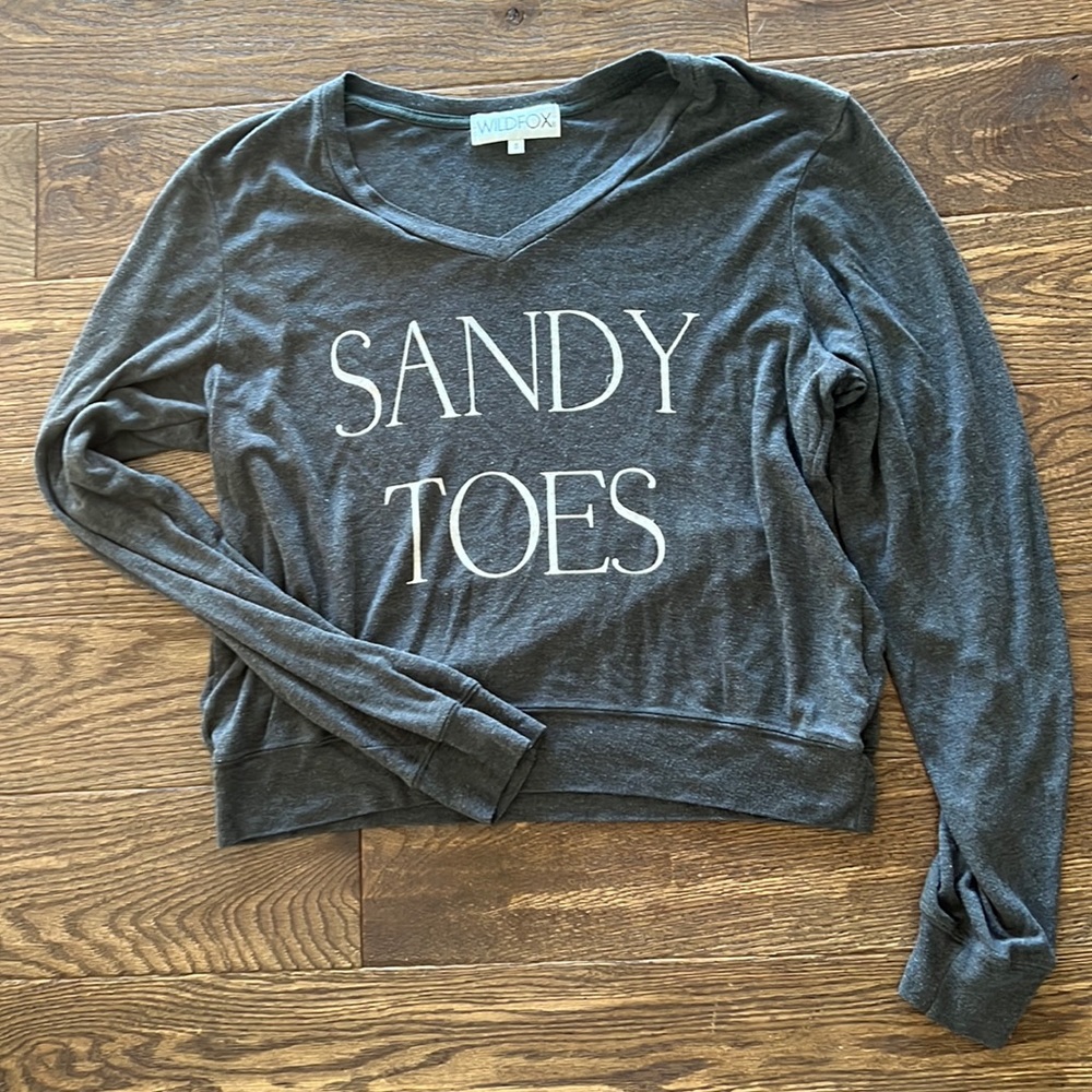 WildFox “Sandy Toes” casual long sleeve tee